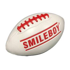 White and red Rugby ball