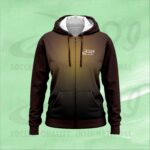 Fully Customised Zipper Hoodie with personalized logos, colors, and designs for teams, clubs, and sportswear