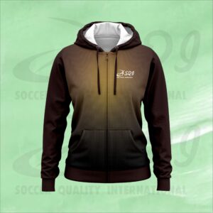 Fully Customised Zipper Hoodie with personalized logos, colors, and designs for teams, clubs, and sportswear