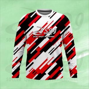 Customise full sleeves sublimated shirts with vibrant digital print and team logos on premium polyester fabric