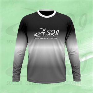 Customised full sleeves sublimated shirts with vibrant print and team logo on polyester fabric