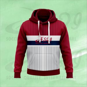 Customised Sublimated Hoodie with vibrant colors, team logos, and personalized designs for clubs and sportswear
